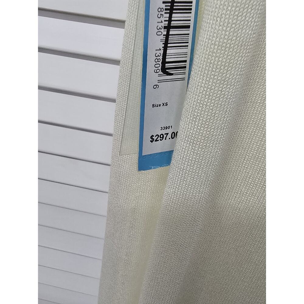 Alice + Olivia Women's Soft White Drape Front Long Cardigan XS NWT $297 - Picture 6 of 7